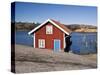 Sweden, Bohus, West Coast, Kattegat, Fishing Hut in Fjallbacke, Jetty-K. Schlierbach-Stretched Canvas