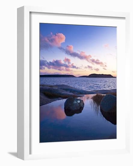 Sweden, Bohus, West Coast, Kattegat, Rocky Coast in Grebbestad, Sky, Cloud Reflection-K. Schlierbach-Framed Photographic Print