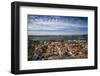 Sweden, Bohuslan, Fjallbacka, elevated town view from the Vetteberget cliff-Walter Bibikow-Framed Photographic Print