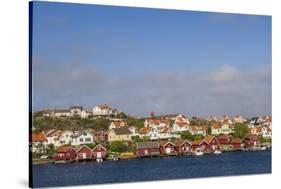 Sweden, Bohuslan, Hovenaset, coastal village view-Walter Bibikow-Stretched Canvas