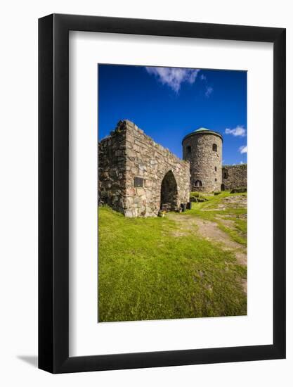 Sweden, Bohuslan, Kungalv, 14th century medieval fortress, Bohus Fastning-Walter Bibikow-Framed Photographic Print