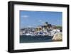 Sweden, Bohuslan, Marstrand, island town view with the 17th century Carlsten fortress-Walter Bibikow-Framed Photographic Print