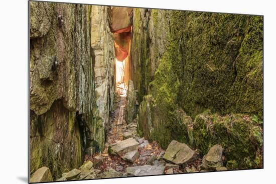 Sweden, Bohuslan Province. Path through wedged rocks near Uddevalla.-Emily Wilson-Mounted Photographic Print