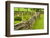 Sweden, Bohuslan, Tanumshede, traditional architecture, wood fence-Walter Bibikow-Framed Photographic Print