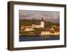 Sweden, Bohuslan, Tjorn Island, Skarhamn, Skarhamn's church, late afternoon-Walter Bibikow-Framed Photographic Print