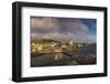 Sweden, Bohuslan, Tjorn Island, Skarhamn, town skyline with Skarhamn church, sunset-Walter Bibikow-Framed Photographic Print