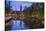 Sweden, Central Sweden, Uppsala, Domkyrka Cathedral, reflection, dusk-Walter Bibikow-Stretched Canvas