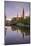 Sweden, Central Sweden, Uppsala, Domkyrka Cathedral, reflection, dusk-Walter Bibikow-Mounted Photographic Print