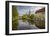 Sweden, Central Sweden, Uppsala, Domkyrka Cathedral, reflection-Walter Bibikow-Framed Photographic Print