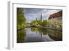 Sweden, Central Sweden, Uppsala, Domkyrka Cathedral, reflection-Walter Bibikow-Framed Photographic Print