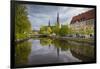 Sweden, Central Sweden, Uppsala, Domkyrka Cathedral, reflection-Walter Bibikow-Framed Photographic Print