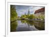 Sweden, Central Sweden, Uppsala, Domkyrka Cathedral, reflection-Walter Bibikow-Framed Photographic Print