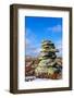 Sweden, Dalarna County, Fulufjallet National Park. Lichen covered rock cairn marking an old trail.-Fredrik Norrsell-Framed Photographic Print