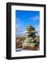 Sweden, Dalarna County, Fulufjallet National Park. Lichen covered rock cairn marking an old trail.-Fredrik Norrsell-Framed Photographic Print