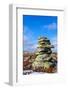 Sweden, Dalarna County, Fulufjallet National Park. Lichen covered rock cairn marking an old trail.-Fredrik Norrsell-Framed Photographic Print