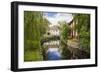 Sweden, Eksjo, village wooden building detail-Walter Bibikow-Framed Photographic Print