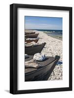 Sweden, Faro Island, Kursviken, coastal farmers fishing boats-Walter Bibikow-Framed Photographic Print