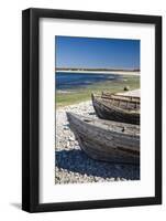 Sweden, Faro Island, Kursviken, coastal farmers fishing boats-Walter Bibikow-Framed Photographic Print