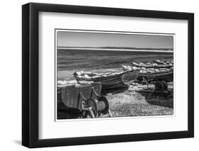Sweden, Faro Island, Kursviken, coastal farmers fishing boats-Walter Bibikow-Framed Photographic Print