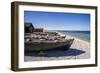 Sweden, Faro Island, Kursviken, coastal farmers fishing boats-Walter Bibikow-Framed Photographic Print