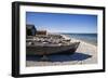 Sweden, Faro Island, Kursviken, coastal farmers fishing boats-Walter Bibikow-Framed Photographic Print