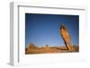 Sweden, Faro Island, Langhammars Area, Langhammar coastal limestone rauk rock, sunset-Walter Bibikow-Framed Photographic Print