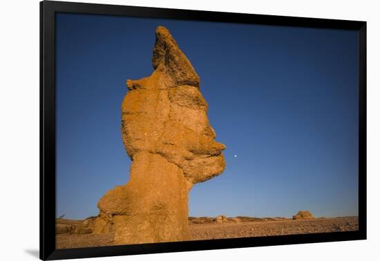 Sweden, Faro Island, Langhammars Area, Langhammar coastal limestone rauk rock, sunset-Walter Bibikow-Framed Photographic Print