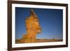 Sweden, Faro Island, Langhammars Area, Langhammar coastal limestone rauk rock, sunset-Walter Bibikow-Framed Photographic Print