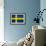 Sweden Flag Design with Wood Patterning - Flags of the World Series-Philippe Hugonnard-Framed Art Print displayed on a wall