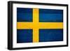 Sweden Flag Design with Wood Patterning - Flags of the World Series-Philippe Hugonnard-Framed Art Print