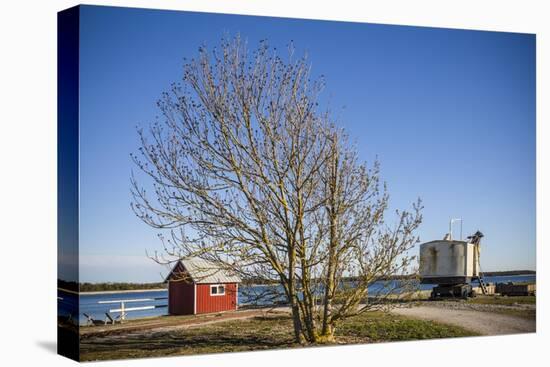 Sweden, Gotland Island, Blase, former lime factory, steam shovel-Walter Bibikow-Stretched Canvas