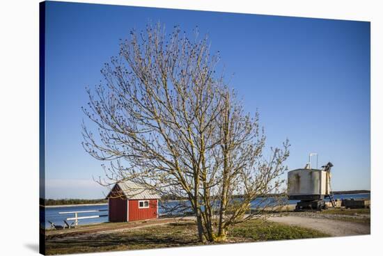 Sweden, Gotland Island, Blase, former lime factory, steam shovel-Walter Bibikow-Stretched Canvas