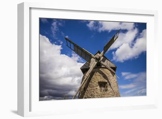 Sweden, Gotland Island, Botvatte, old windmill-Walter Bibikow-Framed Photographic Print