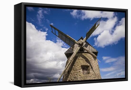 Sweden, Gotland Island, Botvatte, old windmill-Walter Bibikow-Framed Stretched Canvas