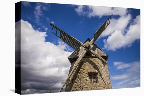 Sweden, Gotland Island, Botvatte, old windmill-Walter Bibikow-Stretched Canvas