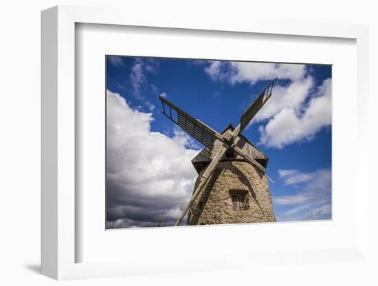 Sweden, Gotland Island, Botvatte, old windmill-Walter Bibikow-Framed Photographic Print