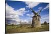 Sweden, Gotland Island, Botvatte, old windmill-Walter Bibikow-Stretched Canvas