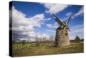 Sweden, Gotland Island, Botvatte, old windmill-Walter Bibikow-Stretched Canvas