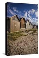 Sweden, Gotland Island, Djupvik, fishing shacks-Walter Bibikow-Stretched Canvas