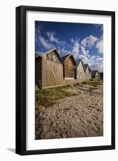 Sweden, Gotland Island, Djupvik, fishing shacks-Walter Bibikow-Framed Photographic Print