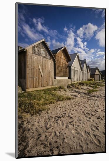 Sweden, Gotland Island, Djupvik, fishing shacks-Walter Bibikow-Mounted Photographic Print