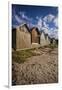 Sweden, Gotland Island, Djupvik, fishing shacks-Walter Bibikow-Framed Photographic Print