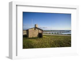 Sweden, Gotland Island, Gnisvard, fishing shack-Walter Bibikow-Framed Photographic Print