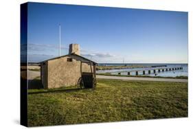 Sweden, Gotland Island, Gnisvard, fishing shack-Walter Bibikow-Stretched Canvas