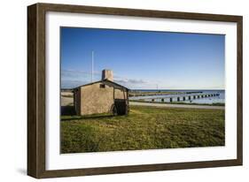 Sweden, Gotland Island, Gnisvard, fishing shack-Walter Bibikow-Framed Photographic Print