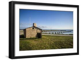 Sweden, Gotland Island, Gnisvard, fishing shack-Walter Bibikow-Framed Photographic Print