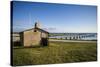 Sweden, Gotland Island, Gnisvard, fishing shack-Walter Bibikow-Stretched Canvas