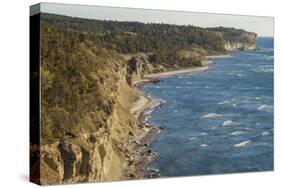 Sweden, Gotland Island, Hogklint, high angle view of western cliffs-Walter Bibikow-Stretched Canvas