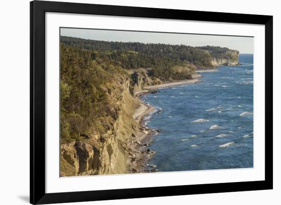 Sweden, Gotland Island, Hogklint, high angle view of western cliffs-Walter Bibikow-Framed Photographic Print