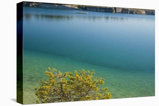 Sweden, Gotland Island, Labro, Bla Lagunen, Blue Lagoon, natural swimming area-Walter Bibikow-Stretched Canvas
